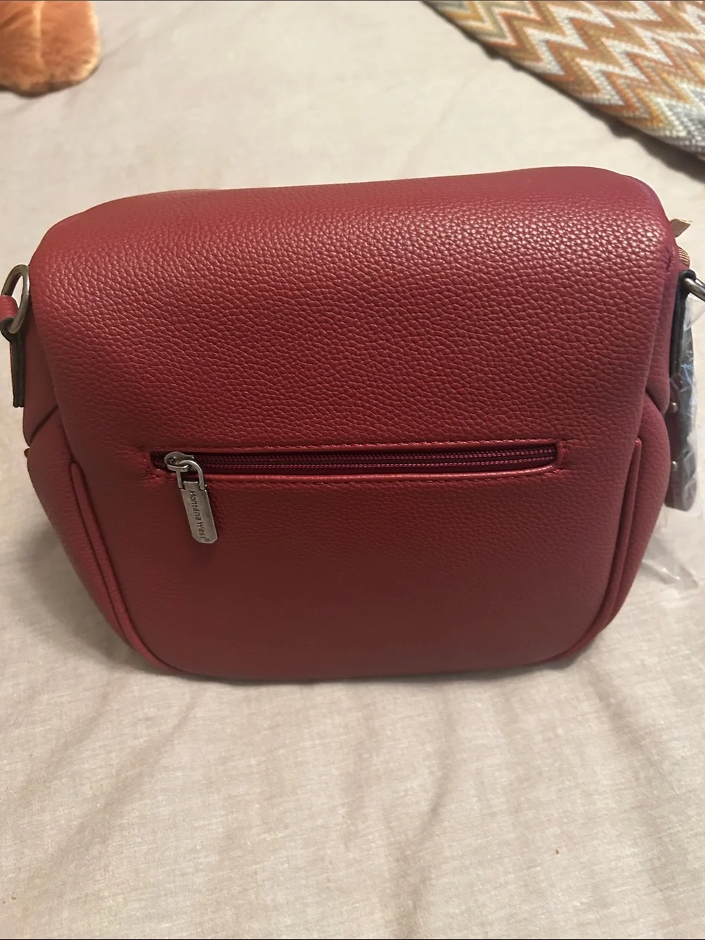 Mountain West Wine Red Pebbled Crossbody with Coin Pouch